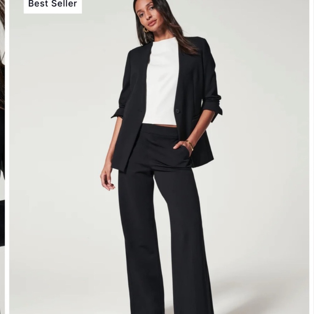 Spanx The Perfect Oversized black v neck blazer, size 3X